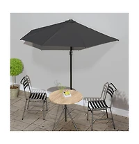 vidaXL Patio Umbrella Anthracite Polyester, Aluminum, Steel 106.3x56.7 in