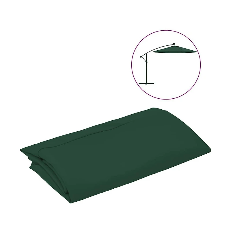 vidaXL Replacement Fabric Green Polyester 118.1 in diameter Collapsible