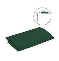 vidaXL Replacement Fabric Green Polyester 118.1 in diameter Collapsible