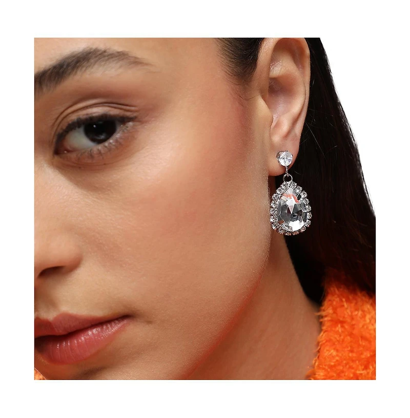 Sohi Women's Crystal Drop Earrings