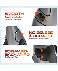 Delton S22 Ergonomic Vertical Wireless Mouse with Usb Dongle, 6 Buttons (DMERGS22-wb)