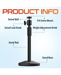 Delton T301 Webcam Stand, Adjustable Height & 360° Swivel (DCT301)