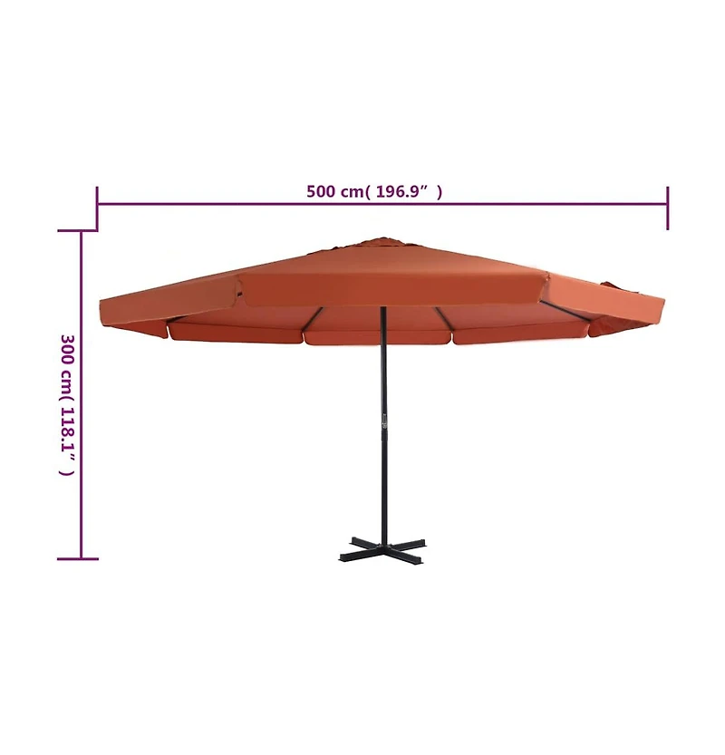 vidaXL Garden Parasol Terracotta