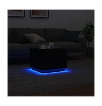 vidaXL Coffee Table Black Engineered wood 19.7 in x 19.7 in x 15.7 in
