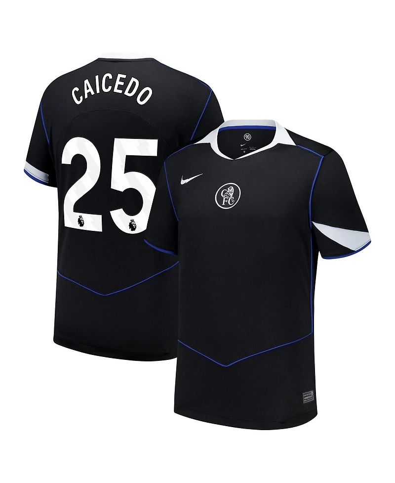 Nike Men's Moises Caicedo Black Chelsea 2025/26 Third Replica Player Jersey