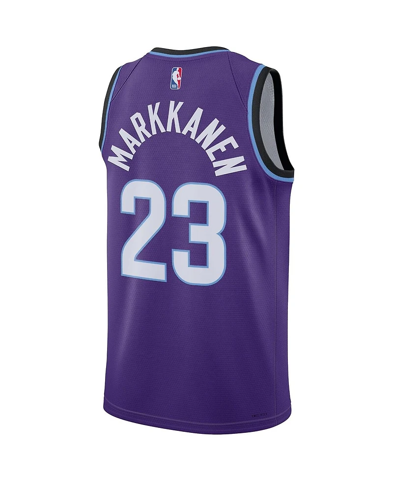 Nike Men's and Wo Men's Lauri Markkanen Purple Utah Jazz Swingman Jersey - Icon Edition
