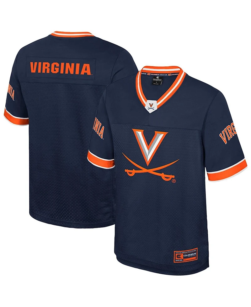 Colosseum Men's Navy Virginia Cavaliers Nothing But The Hits Football Jersey