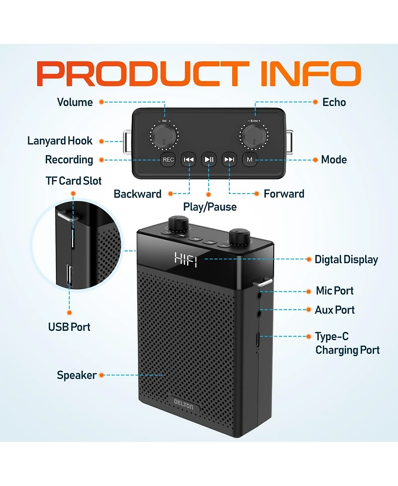 Delton A566 Bluetooth Speaker, Voice Amplifier (DVA566)