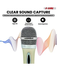 5 Core Xlr Microphone Dynamic Mic Karaoke Singing Studio Mics Handheld Microfono - Pm 286 Wh