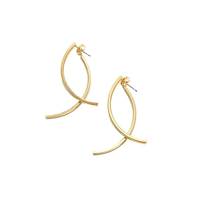 Sohi Women's Lined Drop Earrings