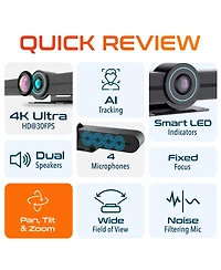 Delton C75 Ptz Ai Tracking 4K Webcam