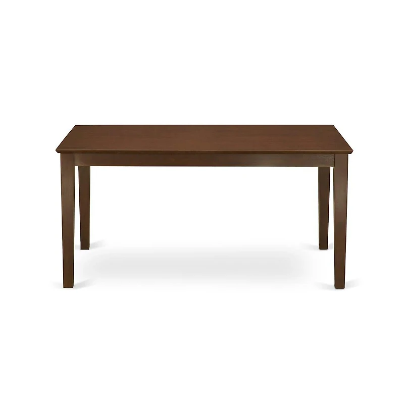 East West Furniture CANO6C-mah-c 6-Pc Dining Table with bench set- Table and 4 Dining Chairs and Bench