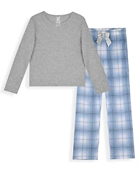 Max & Olivia Girls 6-16 Two Piece Long Sleeves Soi Pajama Set