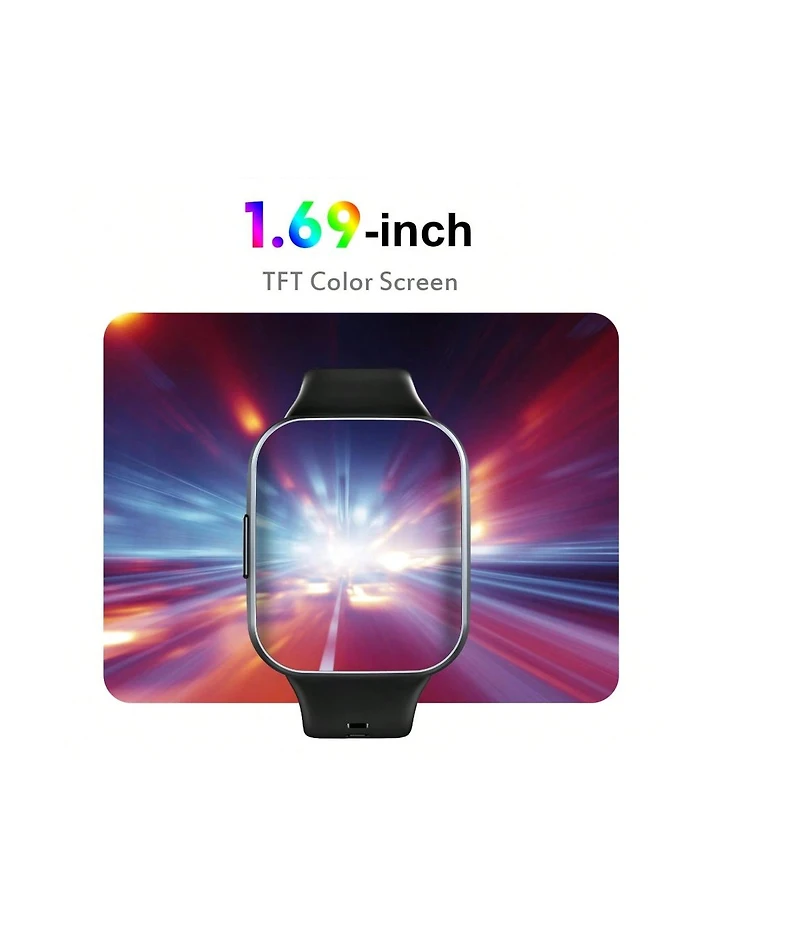 Ruxing Smart Smart Watch, 2024 Fitness Tracker Watch For Men Women, 1.69'' Touch Smartwatch Fitness Watch With Heart Rate Monitor/Pedometer/Sleep Moni