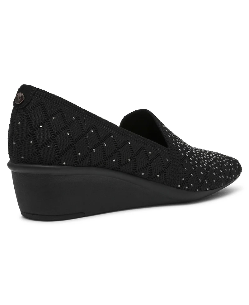 Anne Klein Women's Wendell-c Rhinestone Wedge Loafers