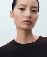 Mango Women's Short-Sleeved Knitted Cotton Sweater