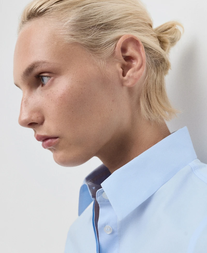 Mango Women's Slim-Fit Poplin Shirt