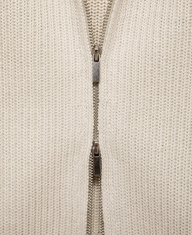 Mango Women's Zipper Knitted Gilet