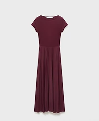 Mango Women's Combined Pleated Dress