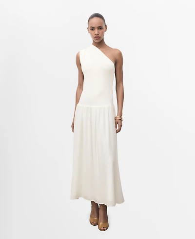 Mango Women's Asymmetrical Combined Knitted Dress