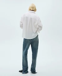 Mango Women's Decorative Button Cotton Shirt