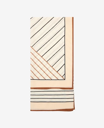 Mango Women's Wool Geometric-Print Foulard Scarf