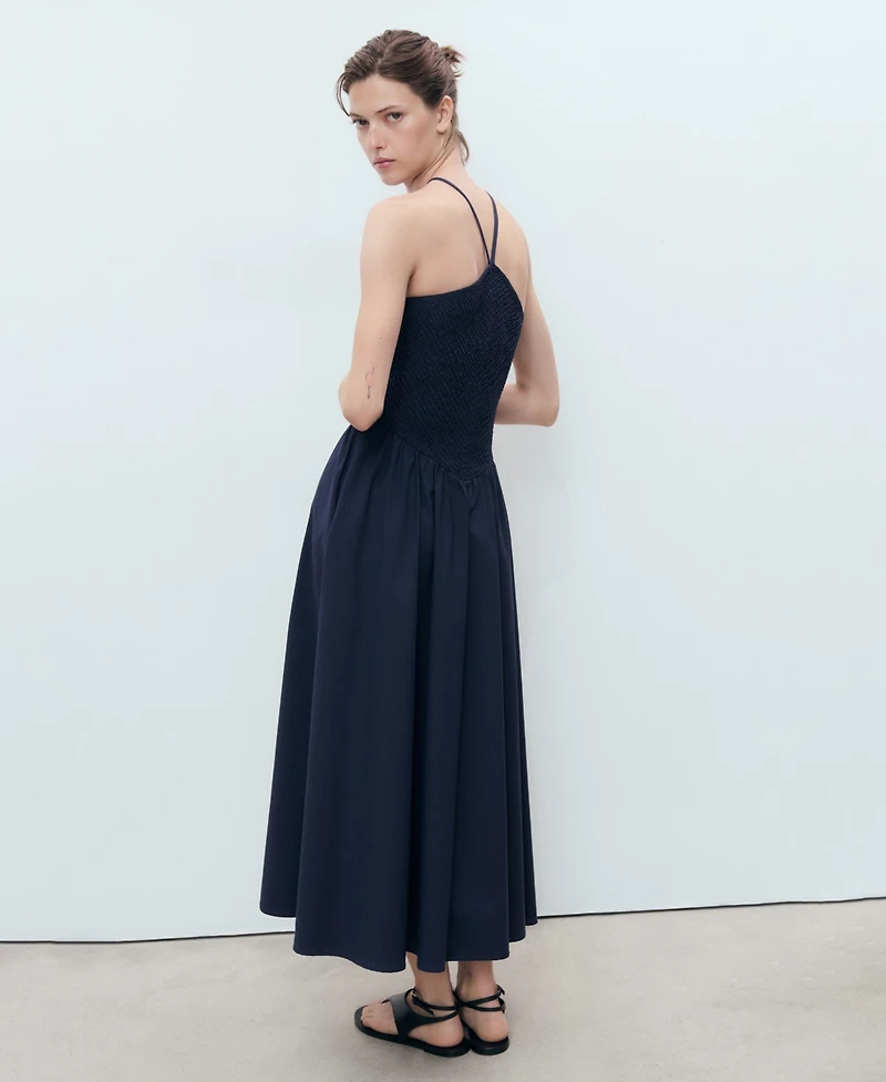 Mango Women's Combined Halter-Neck Dress