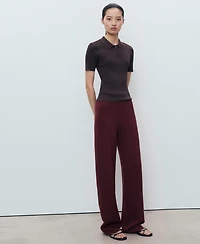 Mango Women's Elastic Waistband Knitted Pants