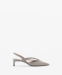 Mango Women's Kitten-Heeled Strappy Shoes