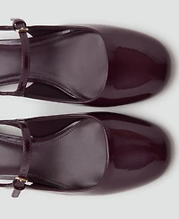 Mango Women's Patent Leather-Effect Block-Heel Shoes