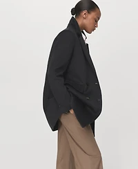 Mango Women's Double-Breasted Wool Coat