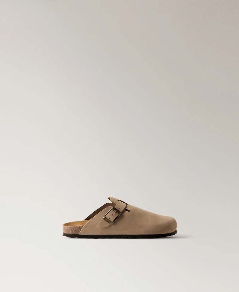 Mango Women's Leather Clog Shoes