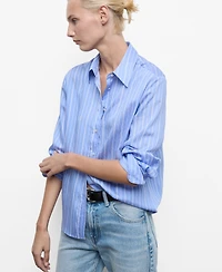 Mango Women's Striped Straight Shirt
