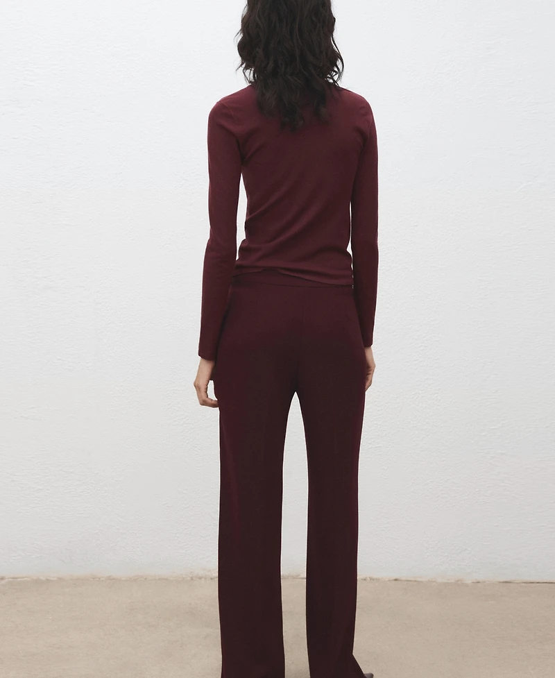 Mango Women's Long-Sleeved Fine-Knit Sweater