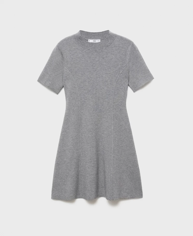 Mango Women's Fine-Knit Flared Dress