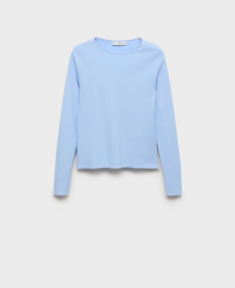 Mango Women's Long-Sleeved Fine-Knit Sweater