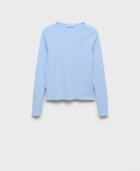 Mango Women's Long-Sleeved Fine-Knit Sweater