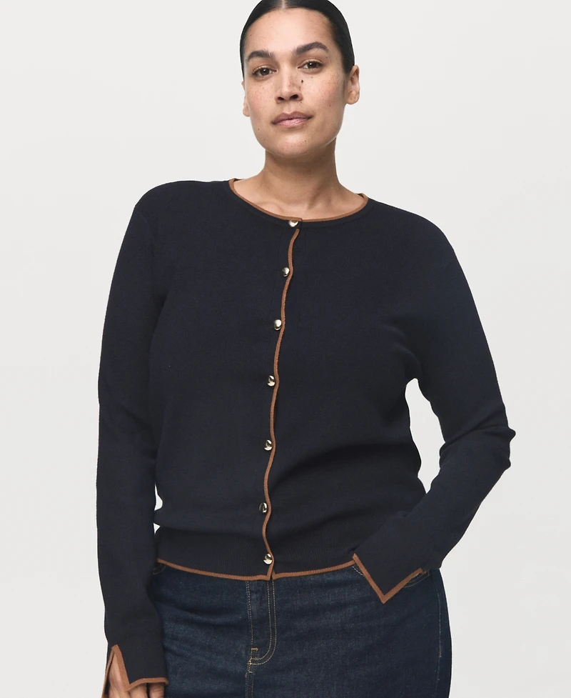 Mango Women's Cuff Opening Cardigan
