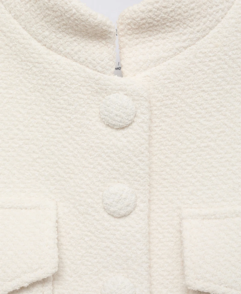 Mango Women's Pockets Boucle Jacket