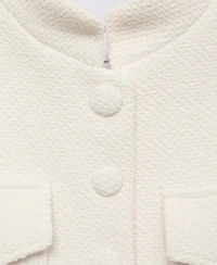 Mango Women's Pockets Boucle Jacket