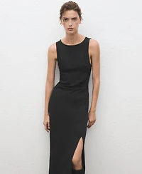 Mango Women's Cut-Out Ruched Dress