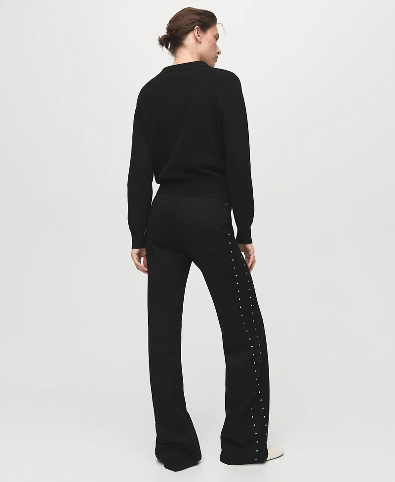 Mango Women's Straight Strass Leggings