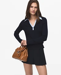 Mango Women's Combined Shirt-Collar Sweater