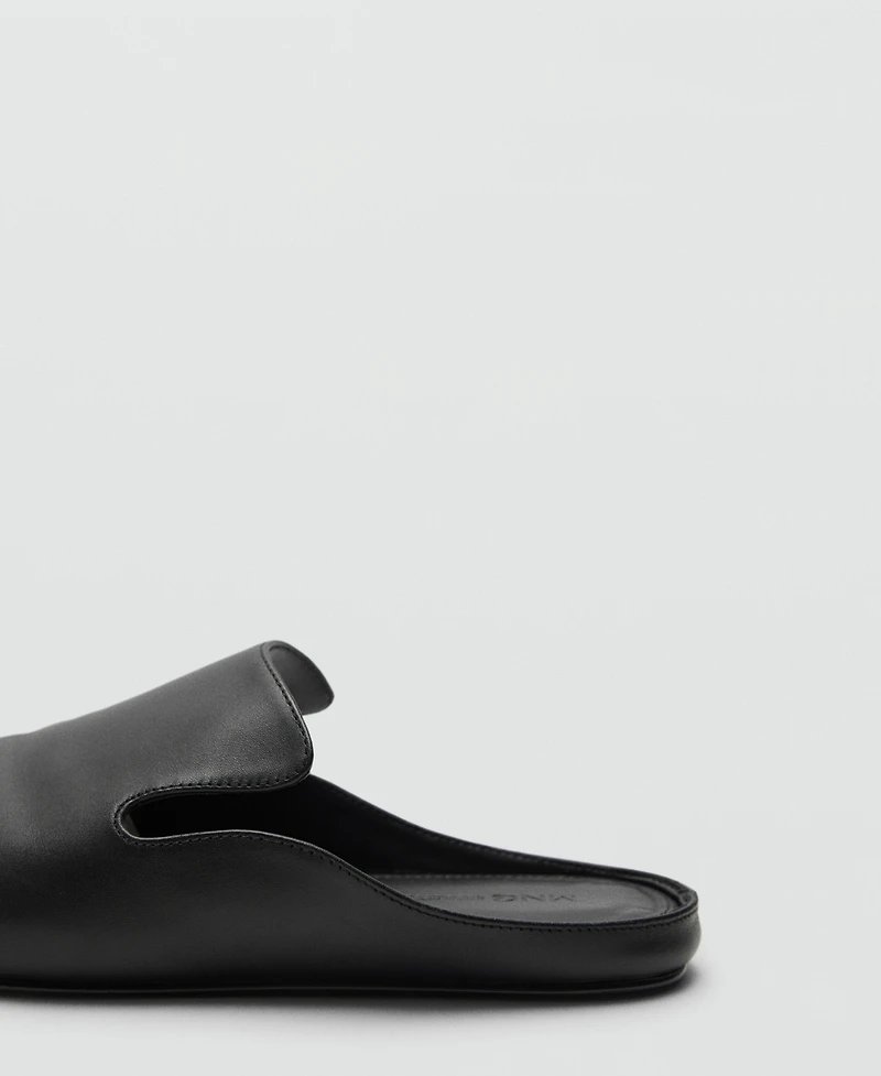 Mango Women's Leather Square-Toe Shoes