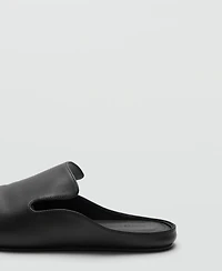Mango Women's Leather Square-Toe Shoes