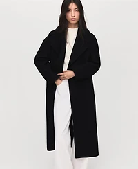 Mango Women's Belted Woolen Coat