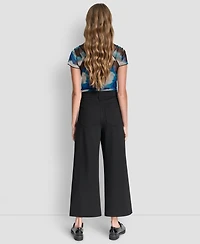 Dkny Women's Wide-Leg Cropped Ponte Pants