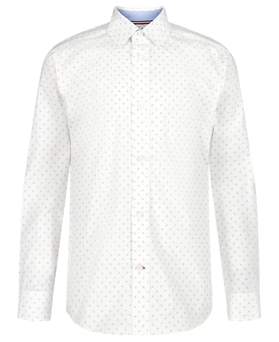 Tommy Hilfiger Boys 8-20 Long Sleeve Triangle Dot Geometric Print Shirt