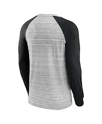 Fanatics Men's Gray/Black San Francisco Giants Iconic Streaky Raglan Long Sleeve T-Shirt