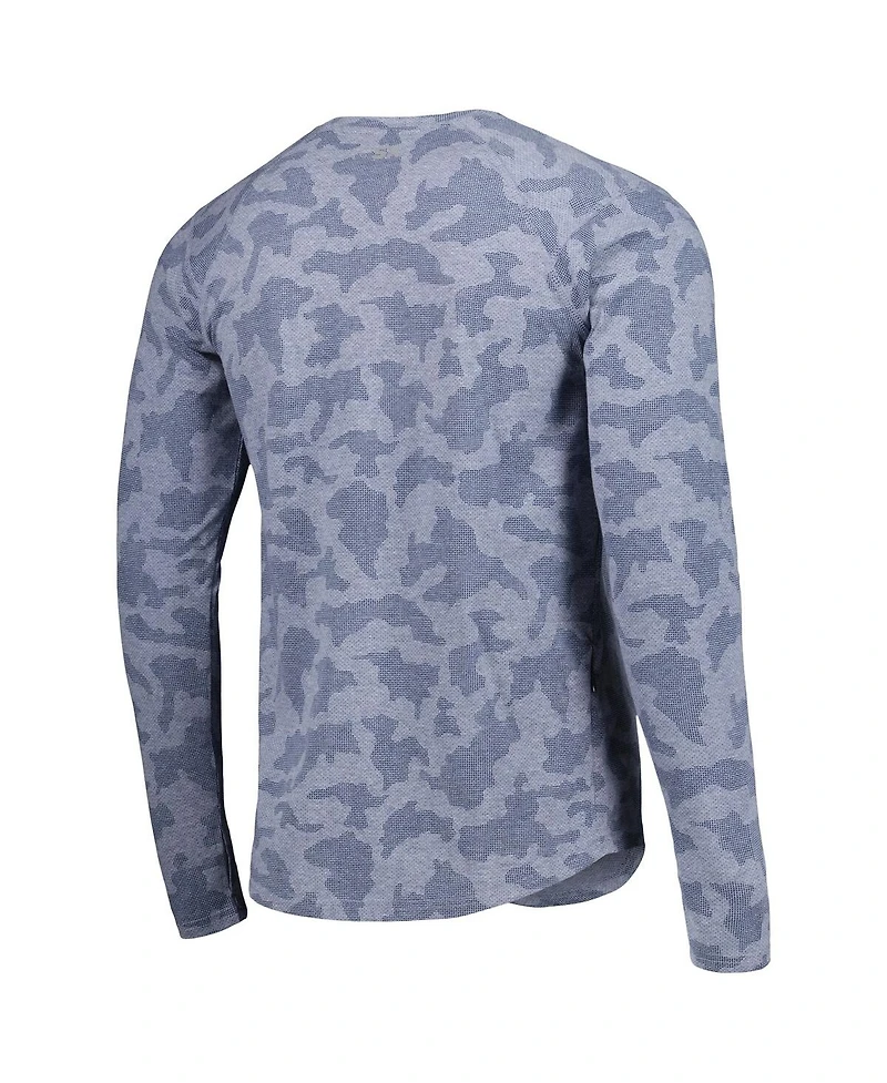 Msx by Michael Strahan Men's College Navy Seattle Seahawks Performance Camo Long Sleeve T-Shirt